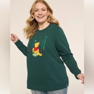 Layne Bryant Disney Hunter Green Embroidered Sweater Women’s Size: 10-12
